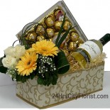 whitewine300508 wine and chocolate gift set