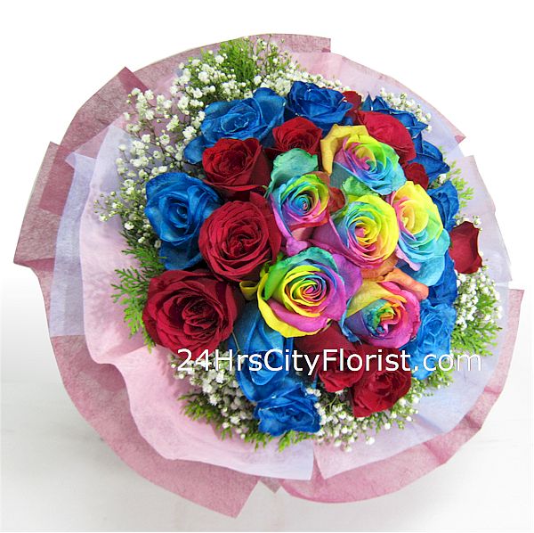 multi colour rose
