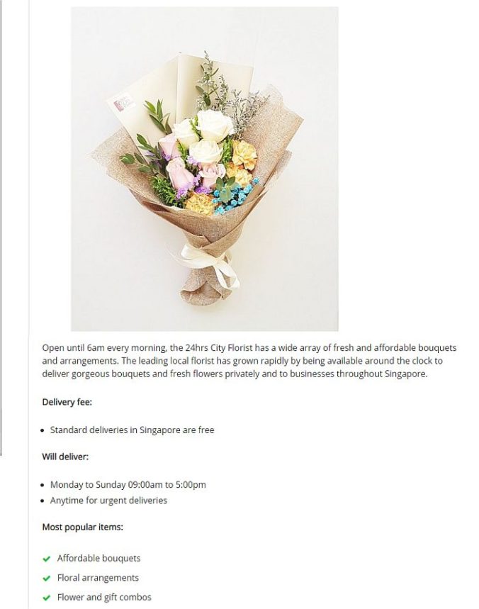 Featured again among the best florists in singapore