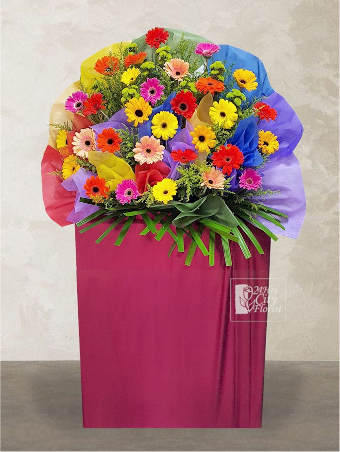 Colourful Success - Congratulation Flower Stand by 24Hrs City Florist 