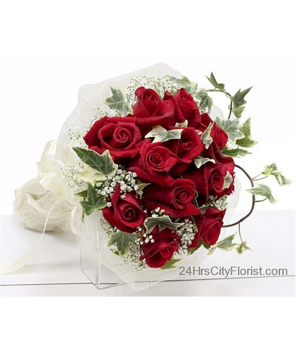 dozen red rose bouquet