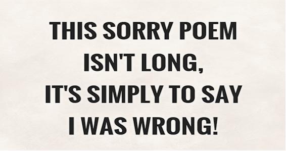 sorry poem