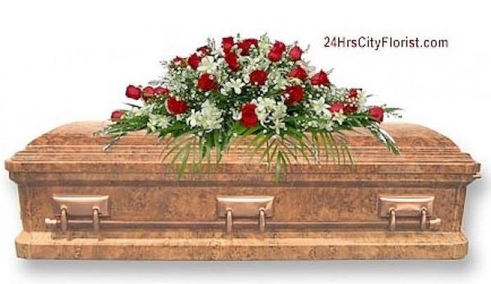 casket flower spray