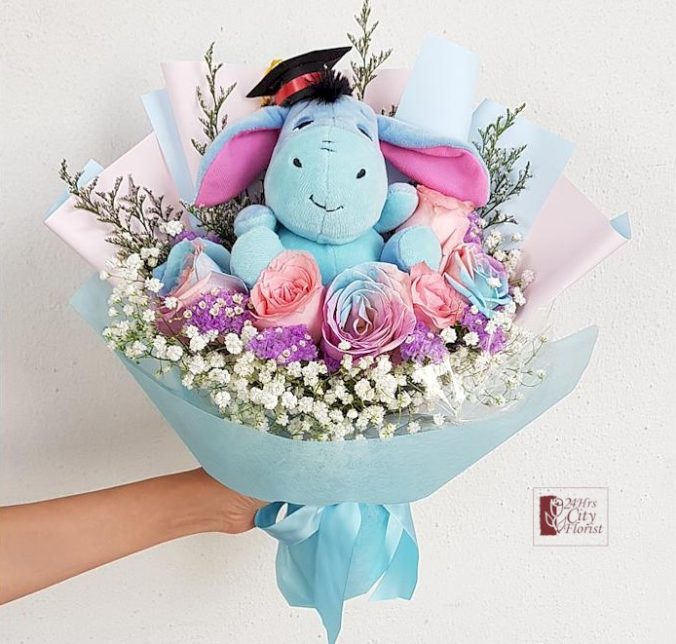 graduationflowersplushtoybouquet 24HRS CITY FLORIST