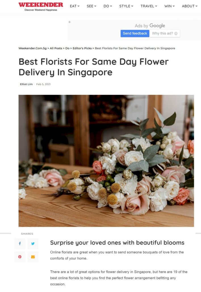 24hrscityflorist.com voted as one of the best same day flower delivery in Singapore