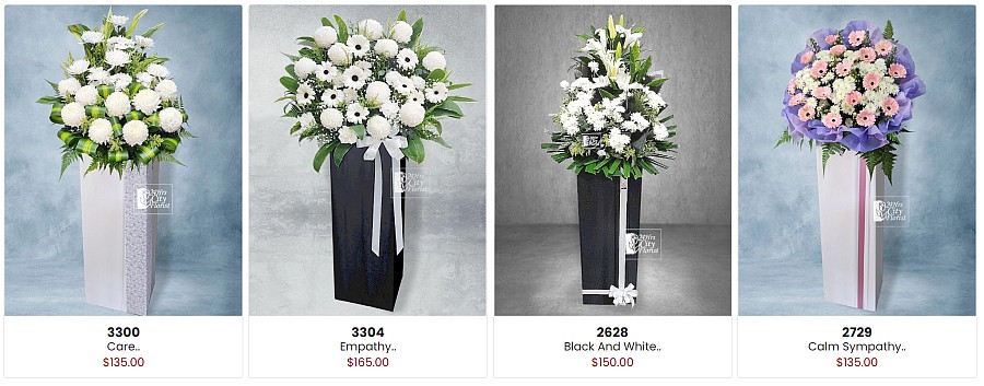 condolence flower stand delivery