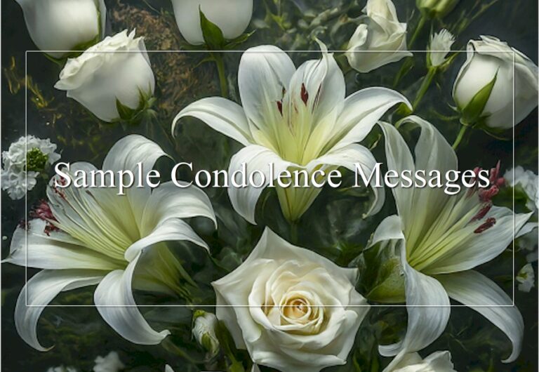 Expressing Sympathy with Flowers and Messages Sample Condolence Messages