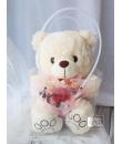 Huggable -  Bear, 1 stalk Preserved Red Rose