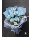 Pebble Blue Rose - Blue Roses Graduation Flowers Bouquet Singapore