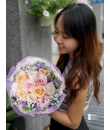 Deepest Love - Pastel Rose Flower Bouquet - 24Hrs City Florist