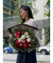 Rhapsody Of Love - Rose and Chrysanthemum Flower Bouquet - 24Hrs City Florist