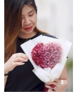 heart shaped baby's breath bouquet