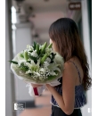 Lily Gorgeous - White Lily Bouquet - 24Hrs City Florist