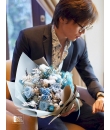 Cool Blue - Blue Preserved Roses -  Preserved Flowers Singapore