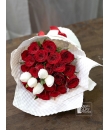 red rose and white tulip bouquet delivery
