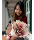 Sandy Pink - Preserved Roses,Dried Flowers -  Singapore Preserved Bouquet