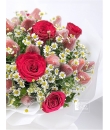 Strawberry Flower Bouquet - strawberry bouquet with red roses