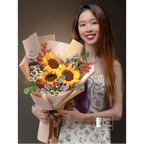 Sweet Sunshine - sunflower bouquet