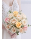 Love Story - Bridal Bouquet with Pastel Roses - 24Hrs City Florist