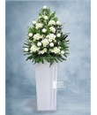 Condolence Wreath Delivery Singapore - Chrysanthemum, poms -  Condolence Flower Delivery Singapore 