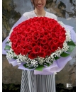 99 red rose bouquet valentine