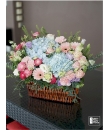 basket flower arrangement