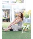 white floral garden basket