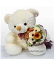 big bear surprise - flower bouquet comes with big bear 