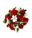 Bridal Bouquet - Bright Red Rose by 24Hrs City Florist Singapore