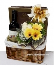 wine and chocolate basket