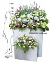 Grand Condolences Flower Arrangement -  Exotic flowers, hydrangea, liatris, anthurium, eustoma, brassica, carnation, gerbera, orchids -  Condolence Flowers Singapore 