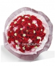 99 red rose bouquet