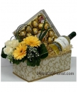 wine and chocolate basket