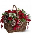 christmas flower basket