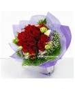 12 Stalks Red Rose Bouquet -  24Hrs City Florist