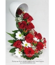 floating cup flower arrangement