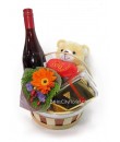 wine and chocolate basket
