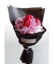 Pink Baby's Breath Rose Valentine Bouquet