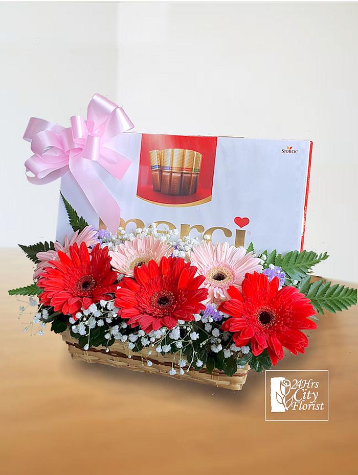 Chocolate Gift -  Chocolate Hamper,  chocolate and flower delivery singapore