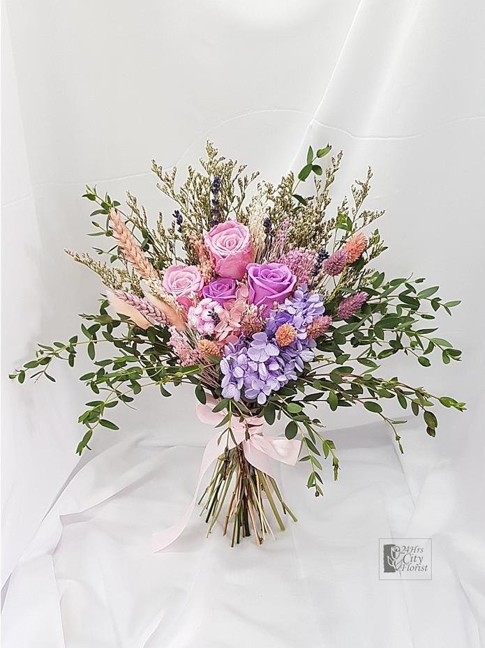 Charlotte - Pink Theme,Dried Flower,Preserved Roses -  Singapore Preserved Flowers