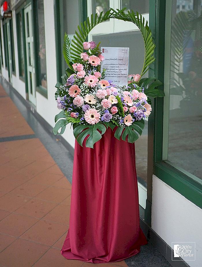 opening flower stand