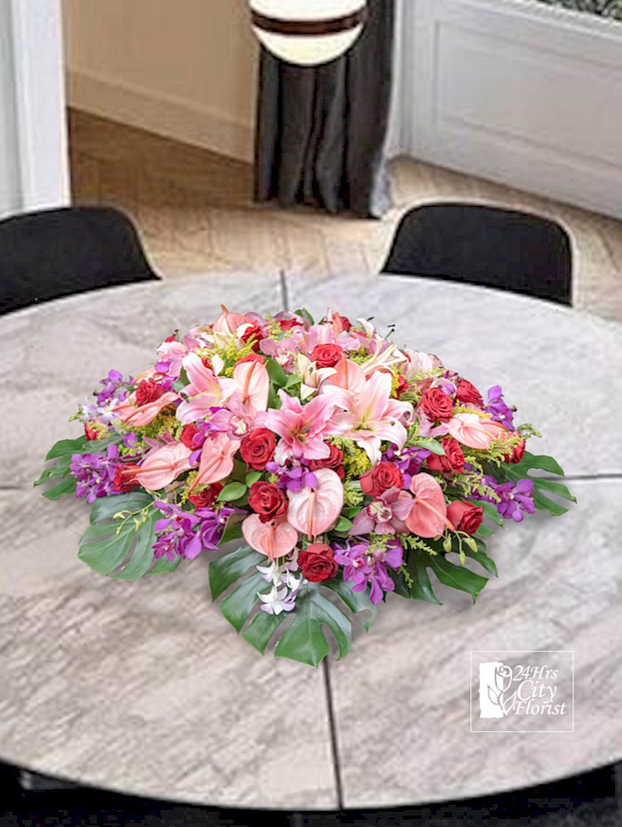 Centre of Attention - Round Table Flower Centrepiece 
