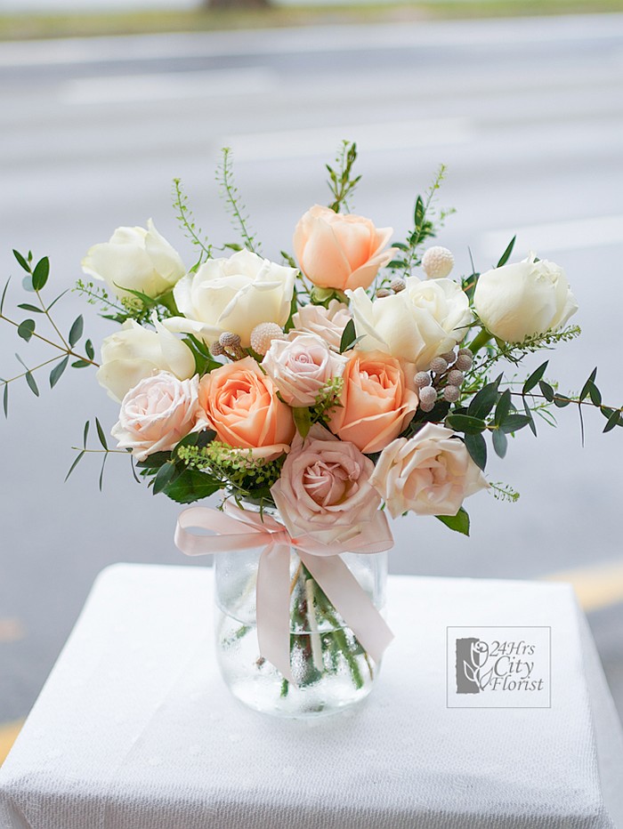 flower in a jar