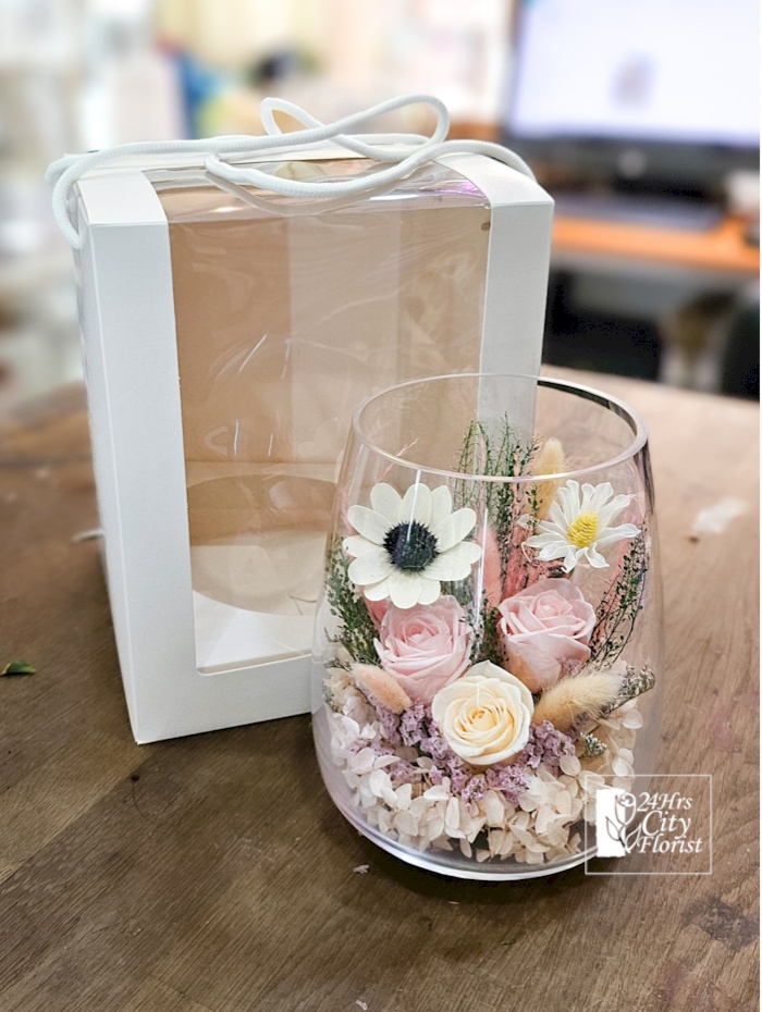 Woodland Blossom - Preserved Flowers In Vase