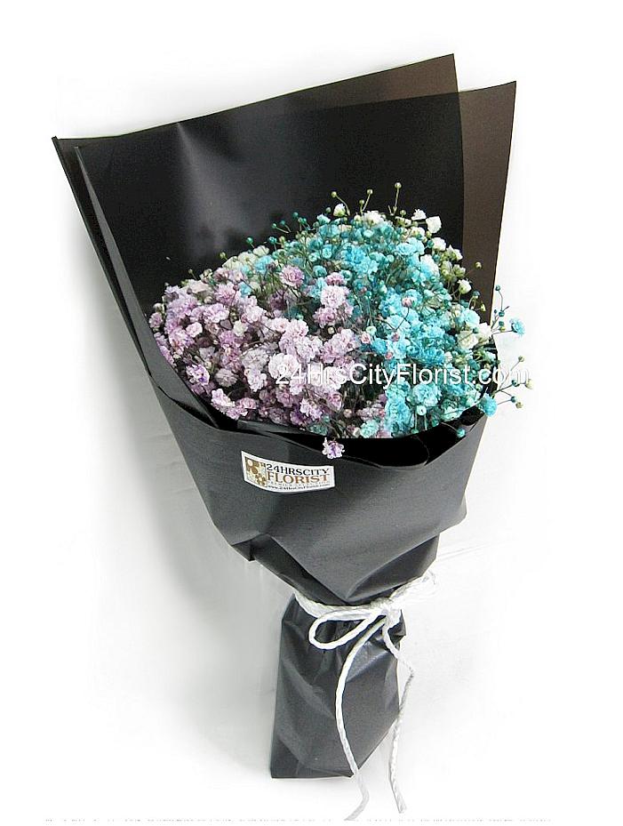 Baby Blue Tinted Gypsophillia Baby's Breath Premium, 70cm