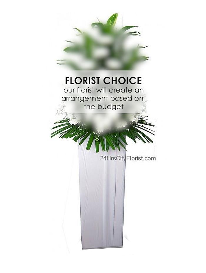 florist choice condolence stand