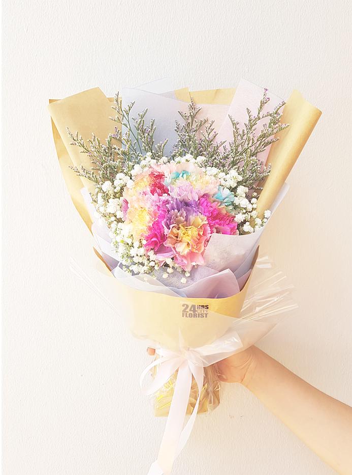 colourful carnation bouquet