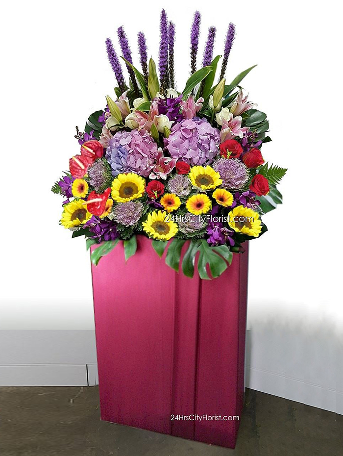 Exotic Vibrancy opening flower stand - 24Hrs City Florist Singapore