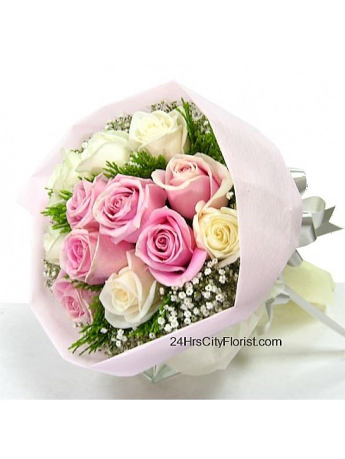 pastel pink rose bouquet