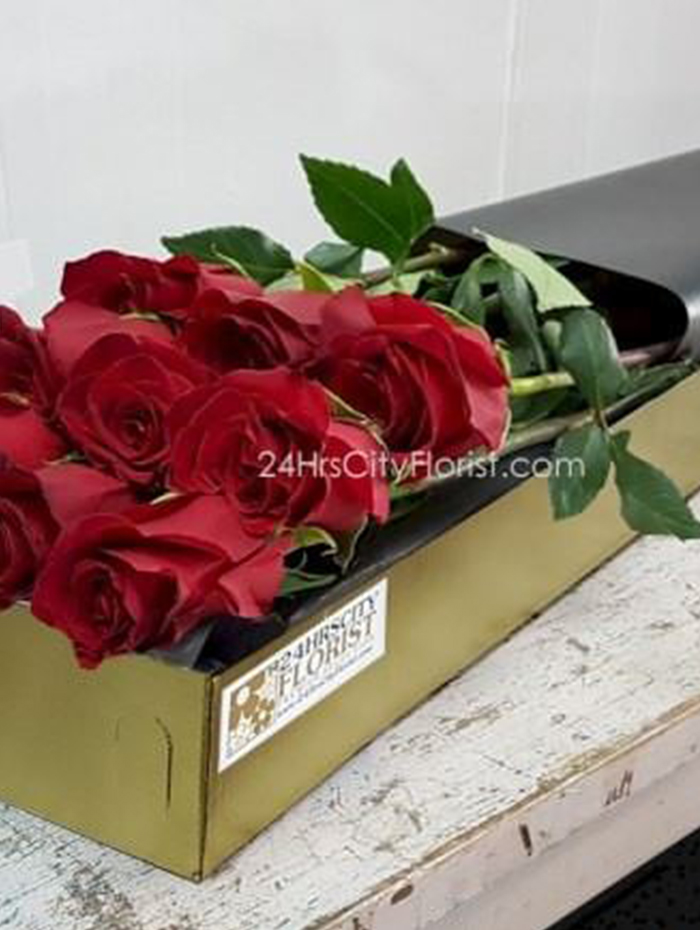 Box Of Red Roses..